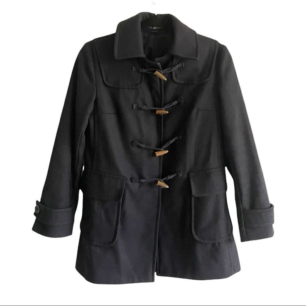 GAP Wool Paddington Toggle Winter Coat Navy Blue XS